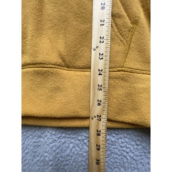 American Eagle Men's Fleece Pull Over Jacket Size M AE Logo Golden Yellow - Picture 4 of 6
